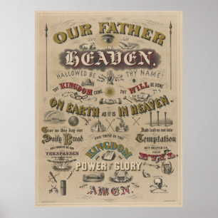Poster Notre père qui art dans le ciel [1873]