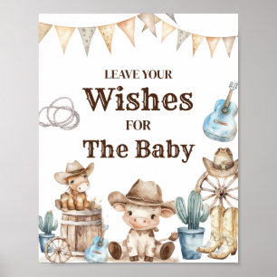 Poster Notre petit Cowboy Wild West bébé veut pour bébé