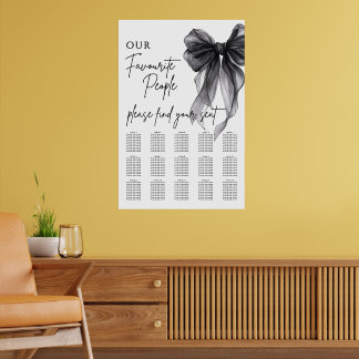 Poster Notre Plan de Table de Mariage des Personnes Préfé