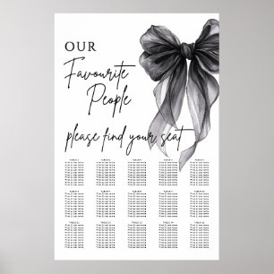 Poster Notre plan de table de mariage préféré pour les in
