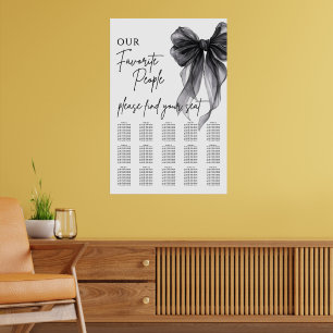 Poster Notre plan de table de mariage préféré pour les pe