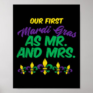Poster Notre Premier M. Mardi Gras New Orleans M'A Engagé