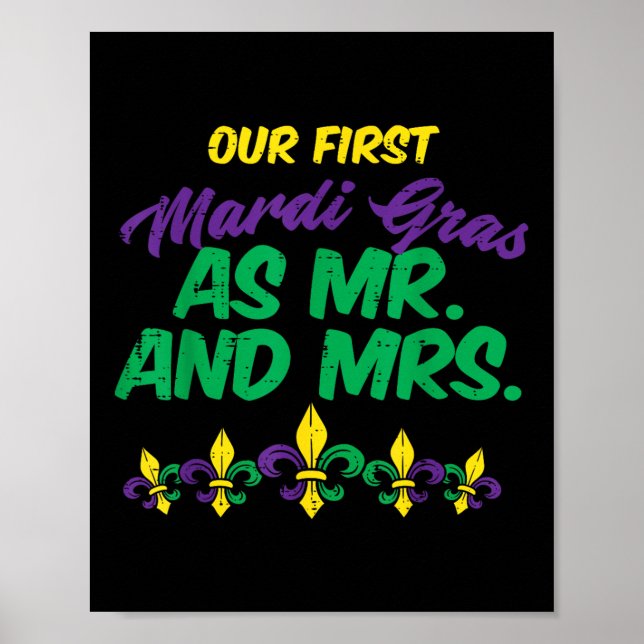 Poster Notre Premier M. Mardi Gras New Orleans M'A Engagé (Devant)