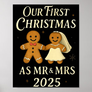Poster Notre Premier Noël En Tant Que M. Et Mme 2025 Nouv