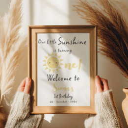 Poster Notre Sunshine Fête son Premier Anniversaire Panne
