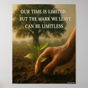 Poster Notre temps et la marque que nous quittons