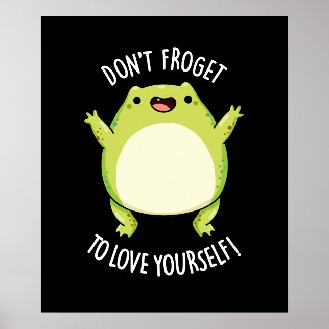 Poster N'oublie pas de t'aimer Frog Pun Dark BG (Devant)