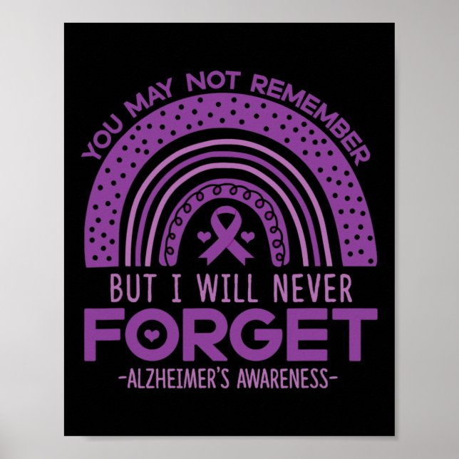 Poster N'Oubliez Jamais La Démence Patients Purple Ribbon (Devant)