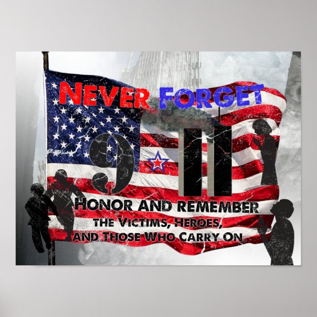 Poster N'oubliez jamais le 11 septembre (Devant)
