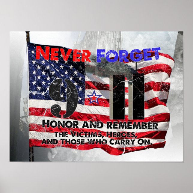 Poster N'oubliez jamais le 11 septembre (Devant)