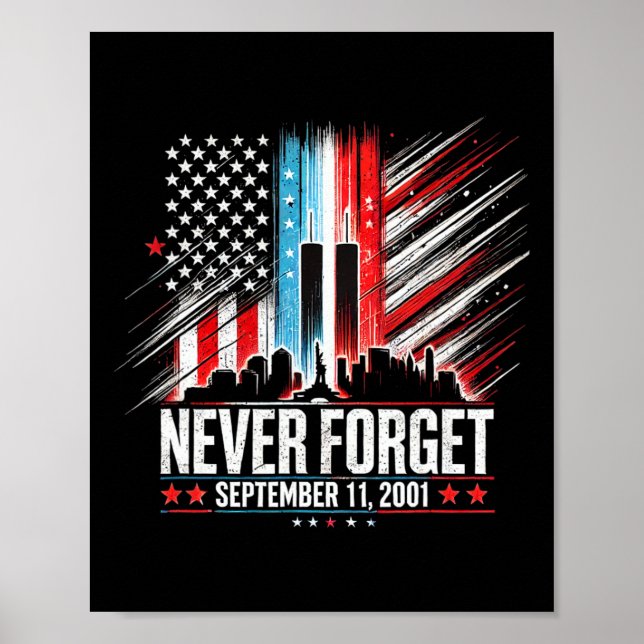 Poster N'oubliez jamais le 11 septembre 2001 Memorial Day (Devant)