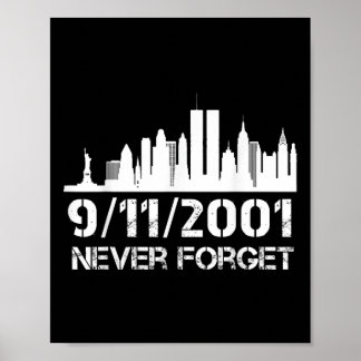 Poster N'oubliez jamais le 911 21e anniversaire du mémori