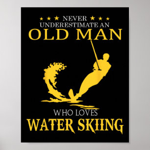 Poster N'oubliez jamais le vieil homme qui aime le ski na