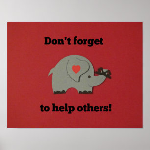 Poster N'oubliez pas d'aider les autres !