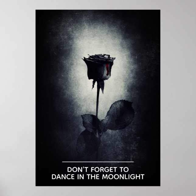 Poster N'oubliez pas de danser dans le Rose noir au clair (Devant)