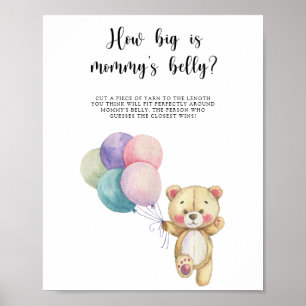 Poster Nounours - quelle est la taille du ventre de maman