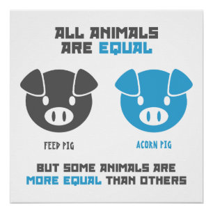 Poster Nourrir le cochon, gland