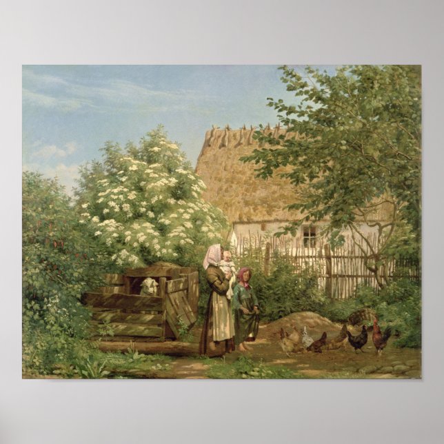 Poster Nourrir les poulets (Devant)