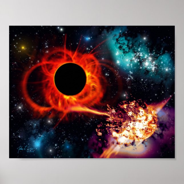Poster Nourrissement du trou noir (10x 8) (Devant)