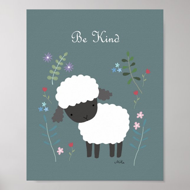 Poster Nourriture à mouton Art jote Lamb Nourriture Décor (Devant)
