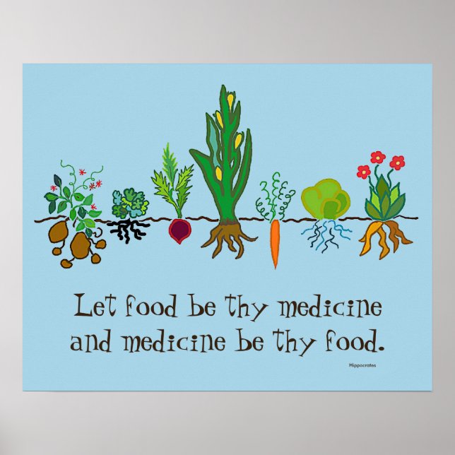 Poster nourriture comme médicament (Devant)