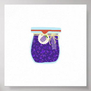 Poster Nourriture de canne - Confiture de Blackberry