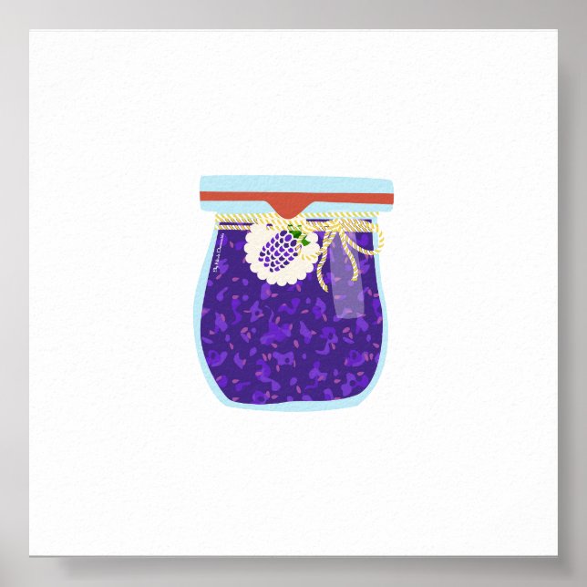 Poster Nourriture de canne - Confiture de Blackberry (Devant)