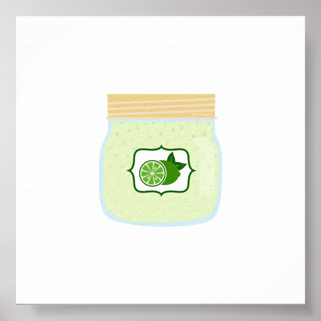 Poster Nourriture de canne - Courbe de citron vert (Devant)