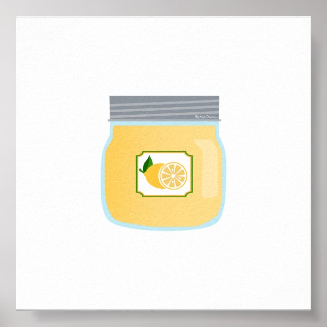 Poster Nourriture de canne - Curd de citron (Devant)