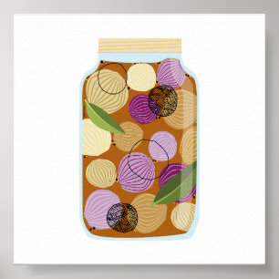 Poster Nourriture de canne - Oignons cuits