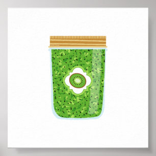 Poster Nourriture de cantine - Confiture Kiwi