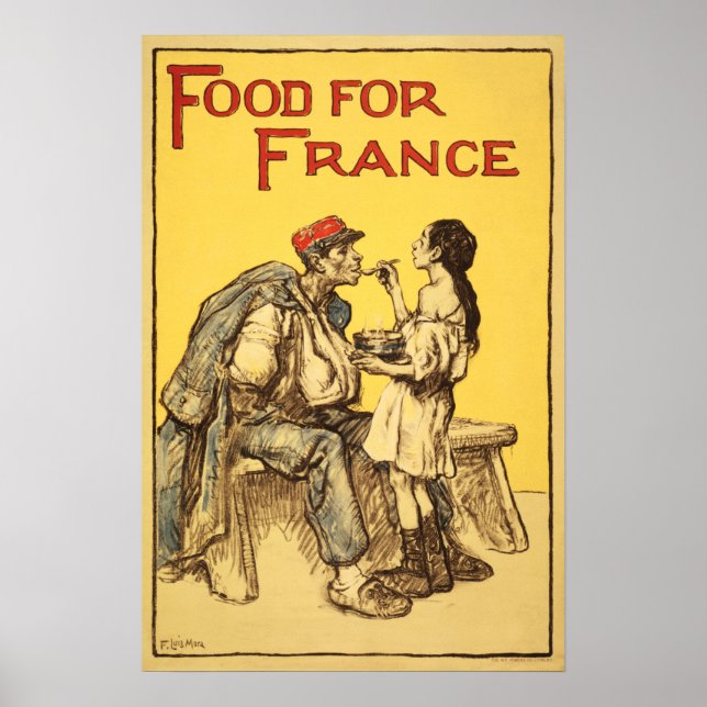 Poster NOURRITURE POUR LA FRANCE ! Propagande de la Premi (Devant)