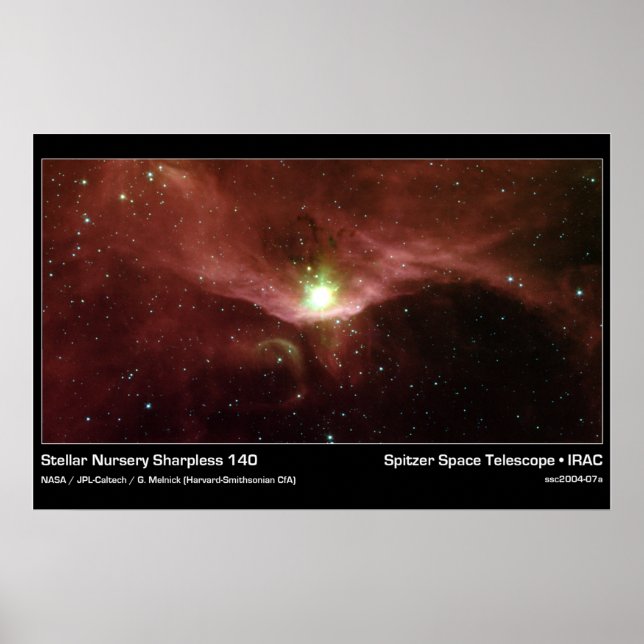 Poster Nourriture Stellaire Sharpless 140 - Télescope Spi (Devant)