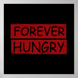 Poster nourriture toujours faim gaspiller