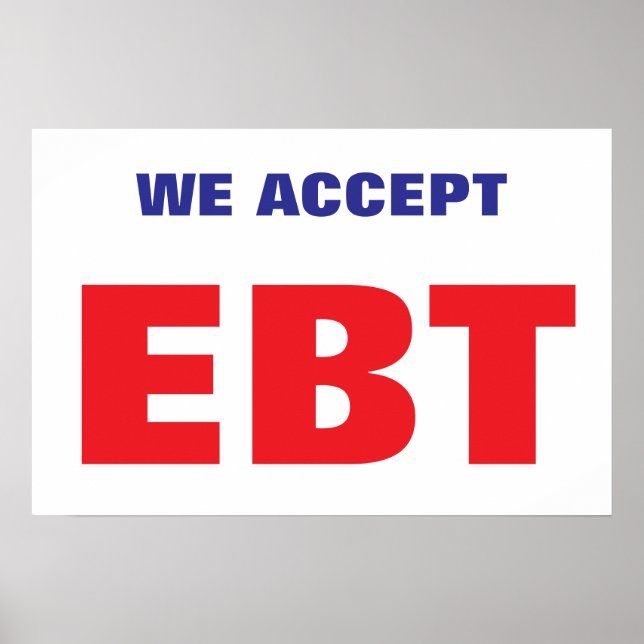 POSTER NOUS ACCEPTONS EBT (Devant)