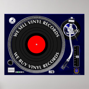 POSTER NOUS ACHETONS DES ENREGISTREMENTS VINYLES