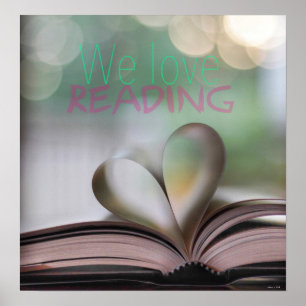 Poster Nous adorons lire l'affiche en classe