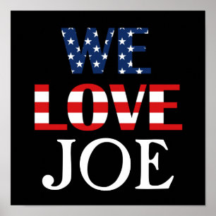Poster Nous aimons Joe, Drapeau Américain