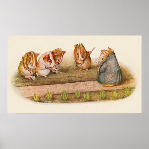 Poster Nous aimons nos petits cochons d'Inde de jardin