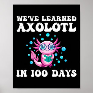 Poster Nous Avons Appris Axolotl En 100 Jours Enseignants