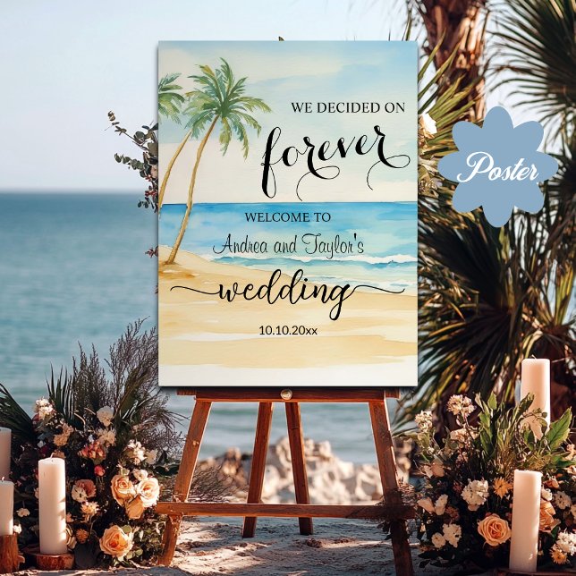 Poster Nous avons décidé sur Forever Elegant Wedding Welc (Créateur téléchargé)