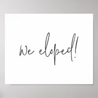 Nous Avons Elopé Script Minimaliste Elopement Mari