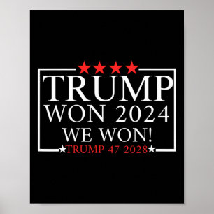 Poster Nous avons gagné Trump a gagné Trump Président 202