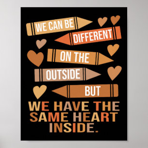 Poster Nous avons le même cœur à l'intérieur de l'unité d
