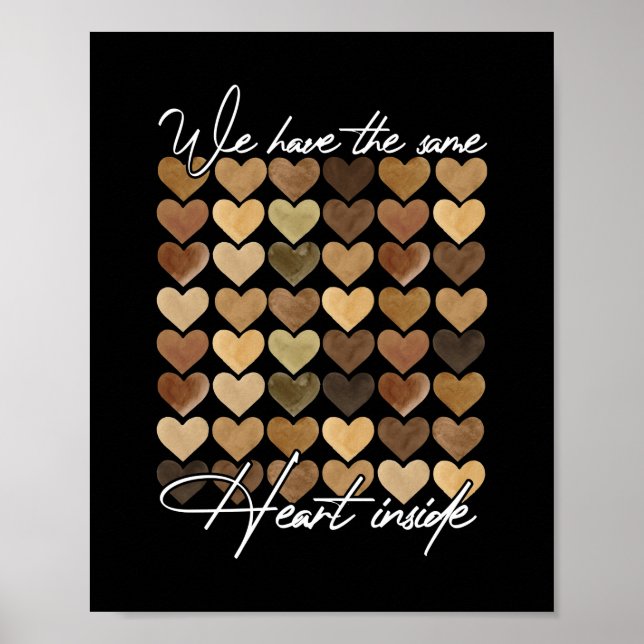 Poster Nous Avons Le Même Coeur Dans L'Histoire Du Mois N (Devant)