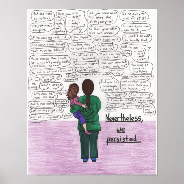 Poster Nous avons persisté (Parents d'enfants handicapés) (Devant)