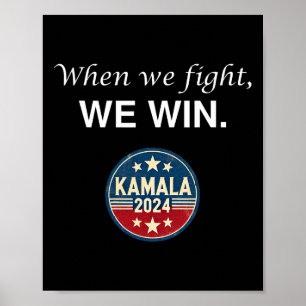 Poster Nous combattons Harris 2024 Kamala Harris pour le 