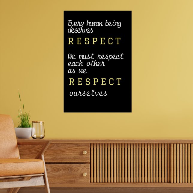 Poster Nous devons nous respecter mutuellement (Salon 2)