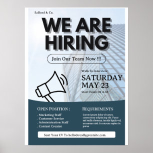 Poster Nous embauchons Flyer, Offre d'emploi, Flyer d'emb