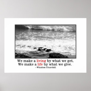 Poster Nous faisons la vie par ce que nous donnons